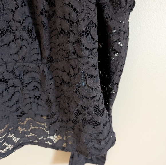H&M Lace Puff Sleeve Peplum Top NWT Size Large - Picture 4 of 9